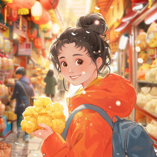 蓝颜TV客服角色头像插画