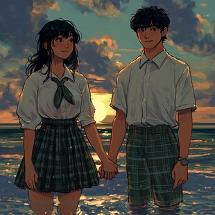 蓝颜TV恋爱题材漫画作者樱庭悠的作品插画