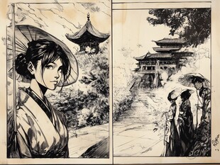 蓝颜TV悬疑漫画作者白川凛的作品氛围图